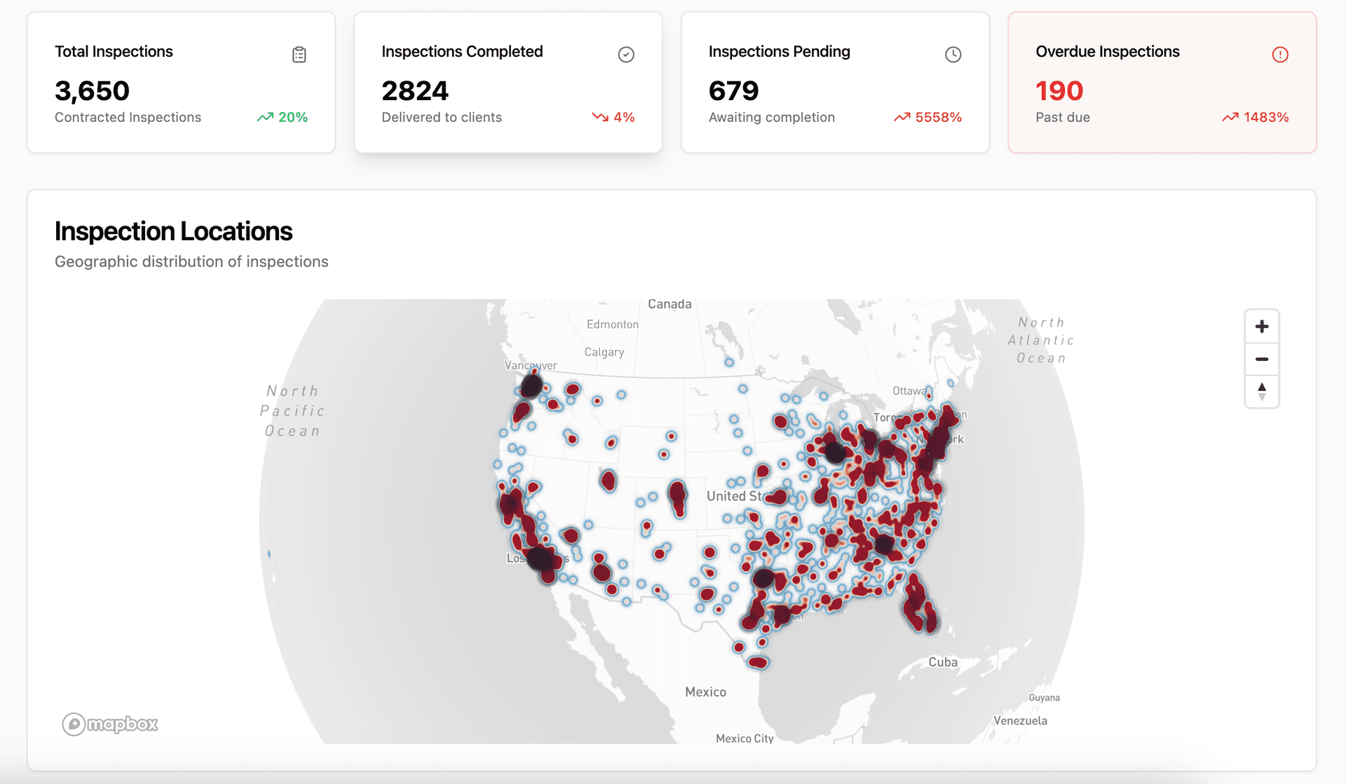Site Inspection Heatmap Visualization